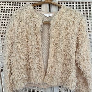 Lauren Conrad Cream Fluffy Cardigan Size Medium